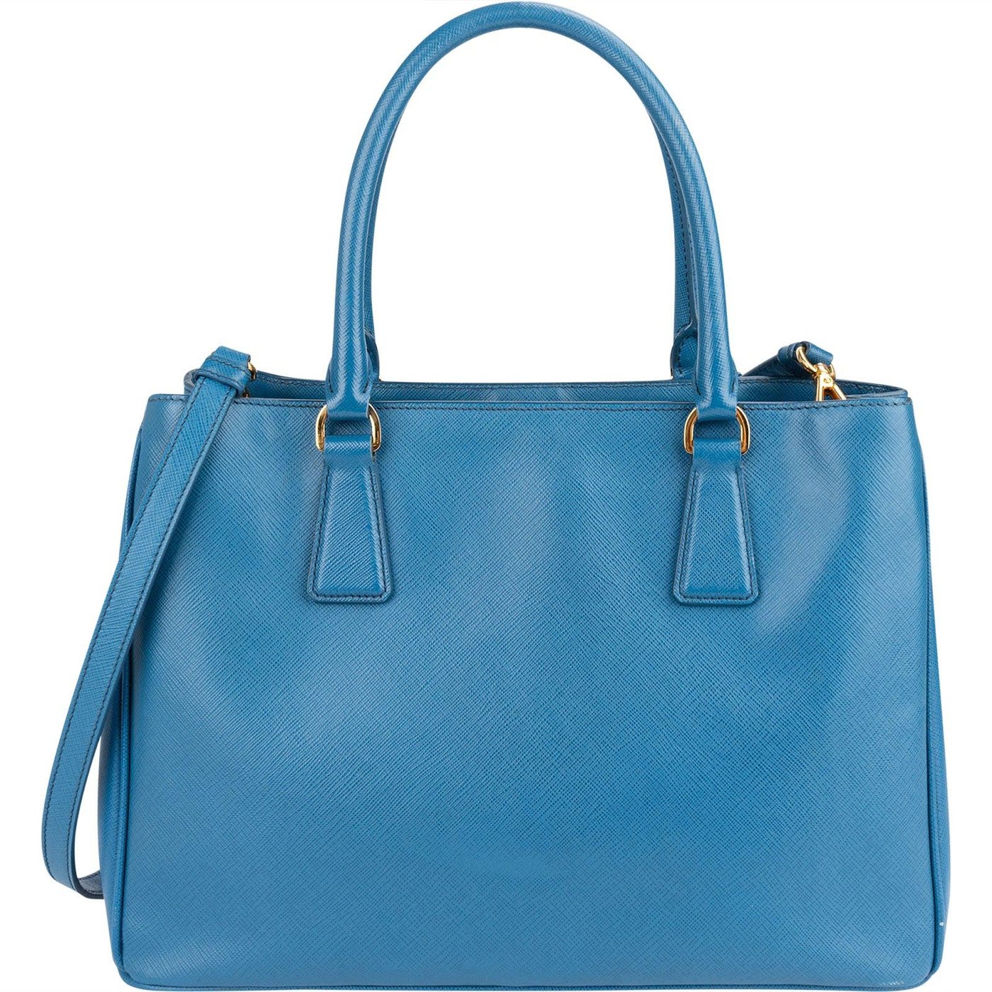 Prada Blue Saffiano Leather Galleria Handbag