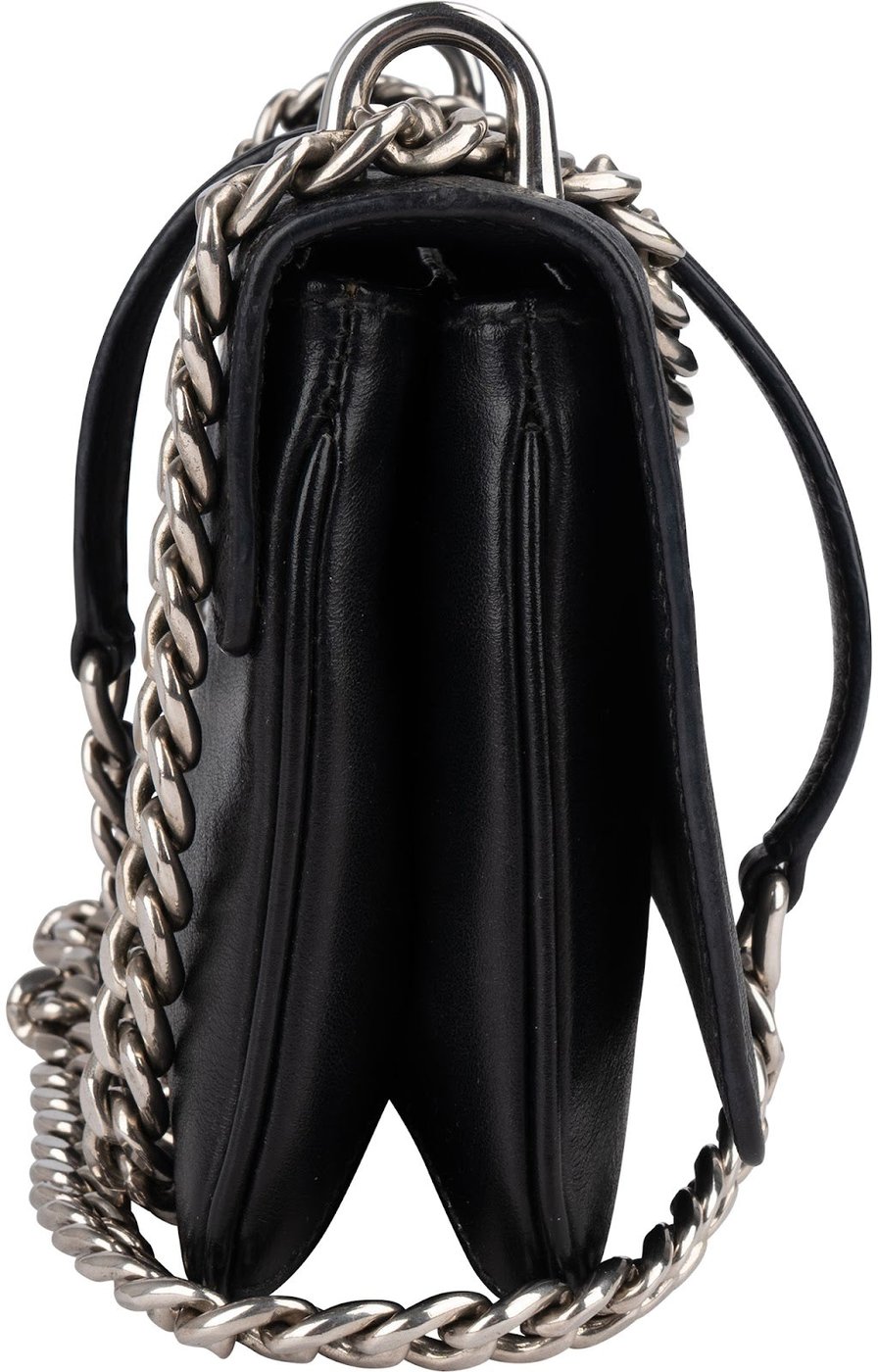 Prada Saffiano Leather Chain Wallet Crossbody Bag