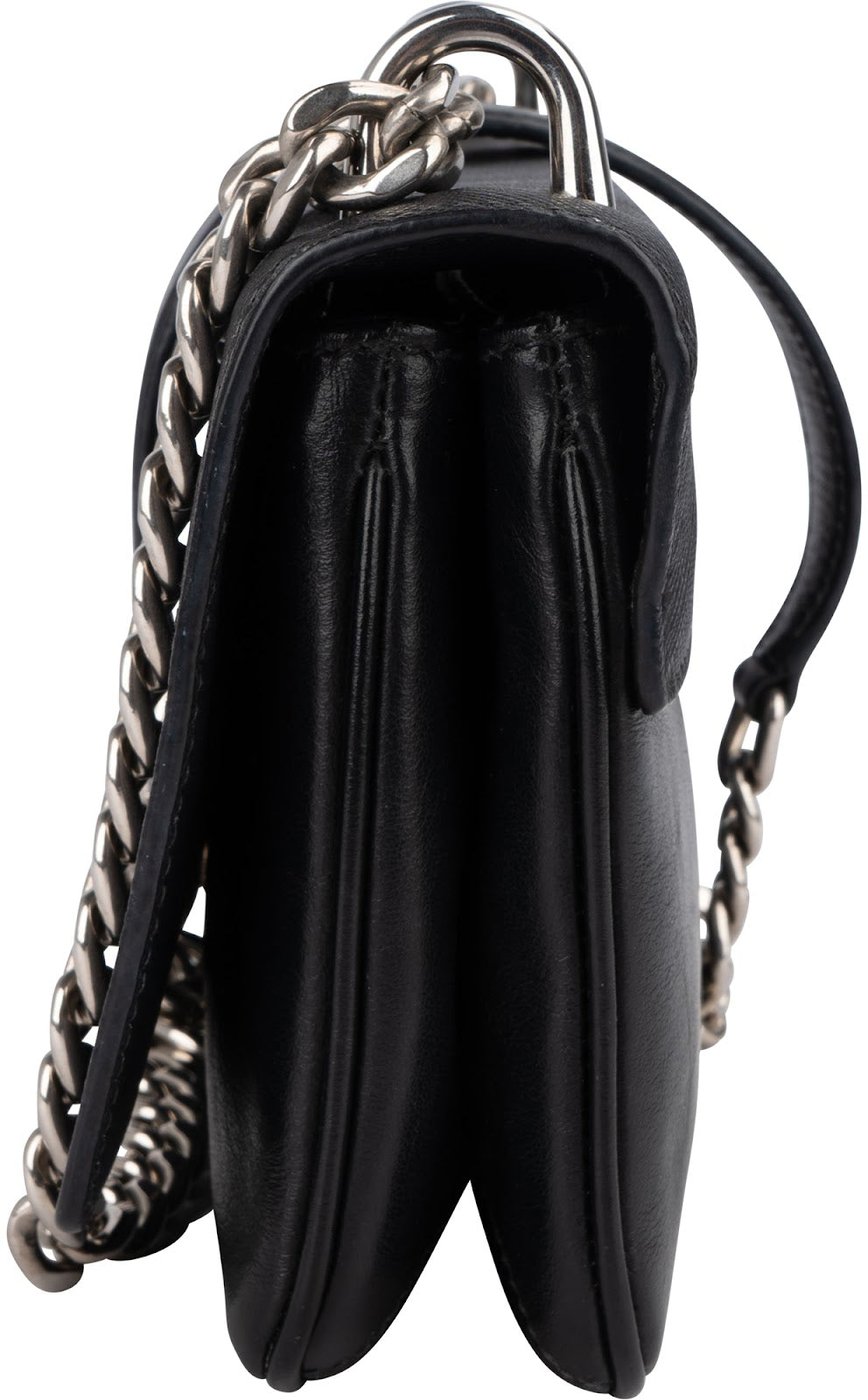 Prada Saffiano Leather Chain Wallet Crossbody Bag