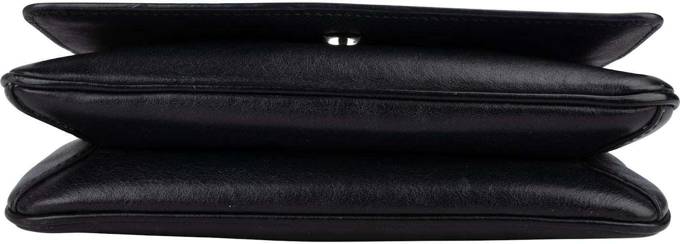 Prada Saffiano Leather Chain Wallet Crossbody Bag
