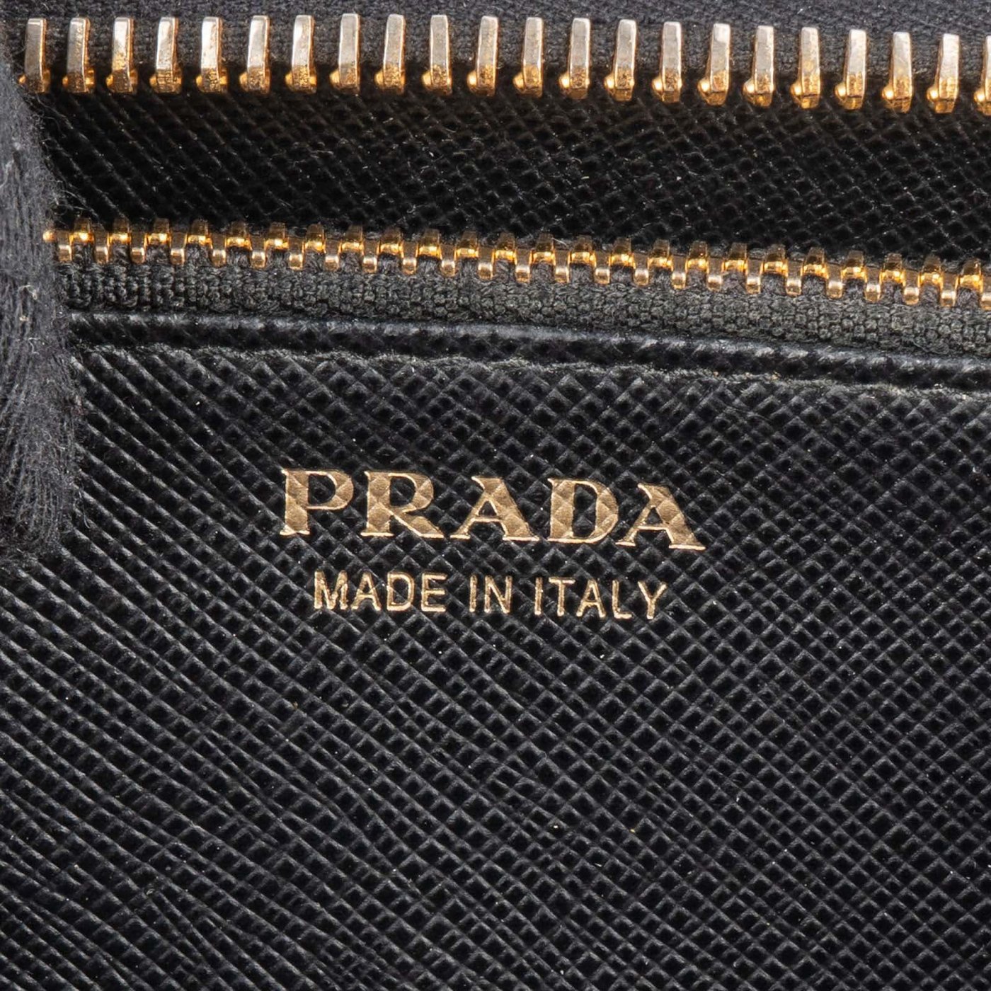 Prada Saffiano Leather Zip Around Wallet