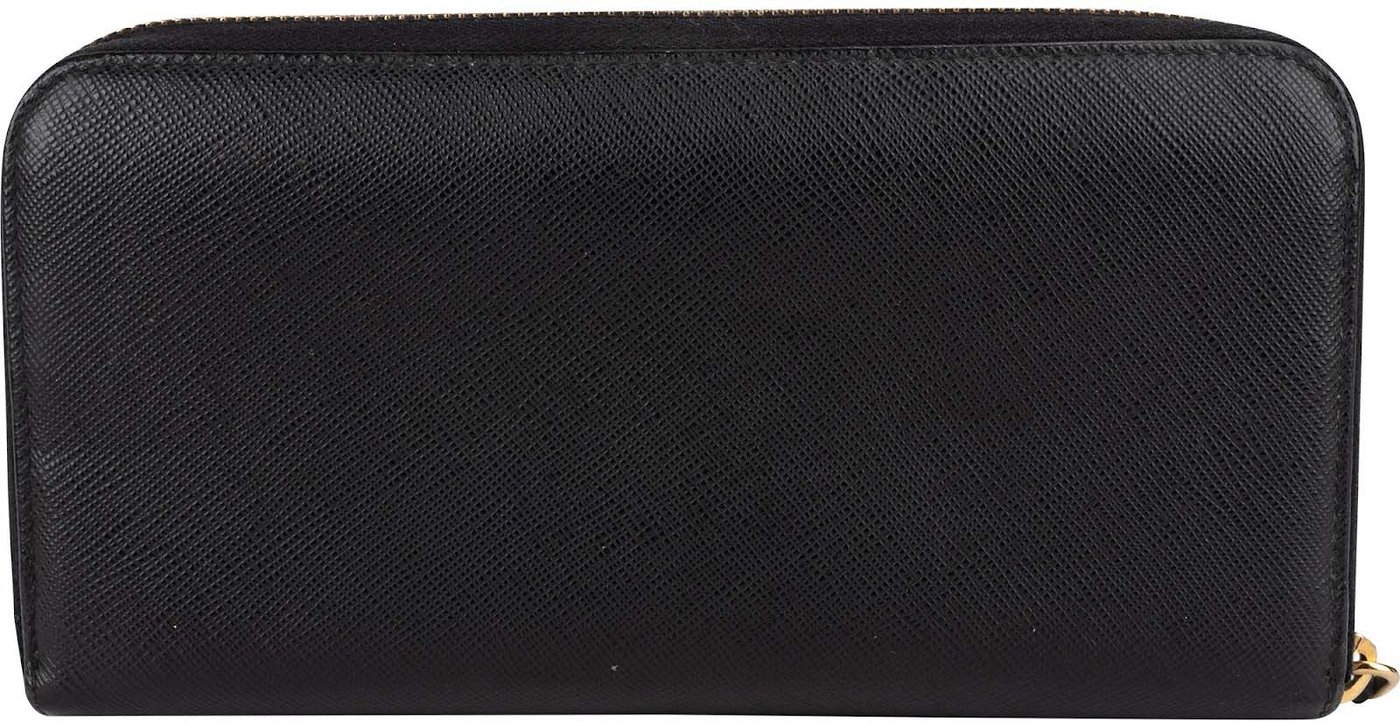 Prada Saffiano Leather Zip Around Wallet
