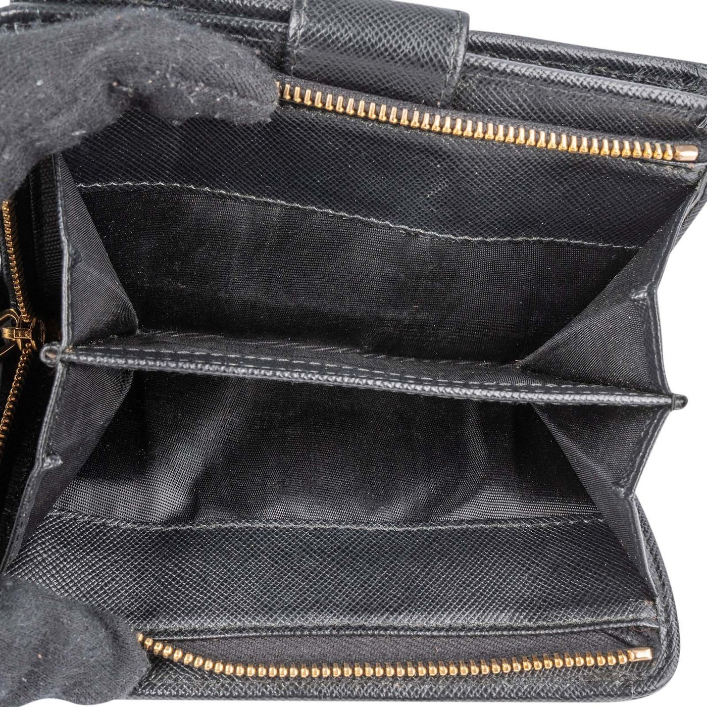 Prada Saffiano Leather Compact Wallet