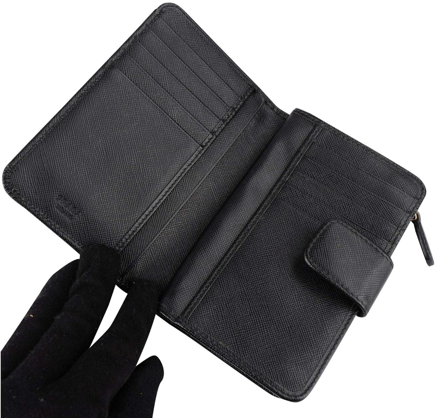 Prada Saffiano Leather Compact Wallet
