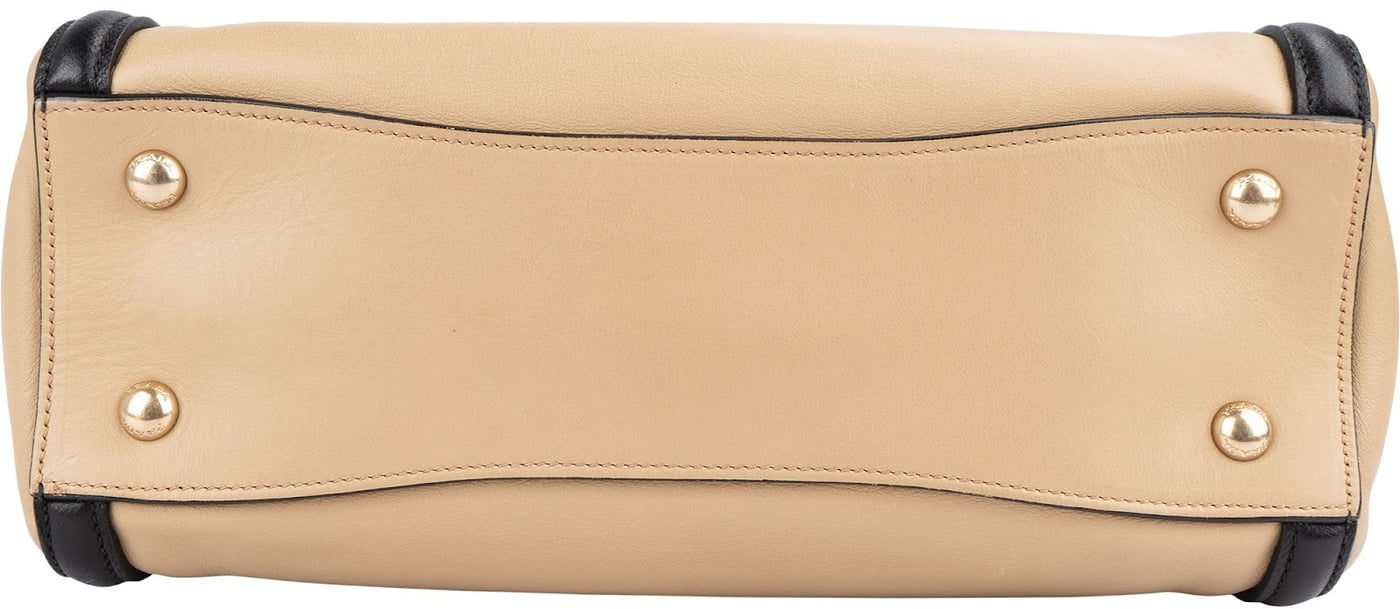Prada Saffiano Bicolor Leather City Tote Handbag