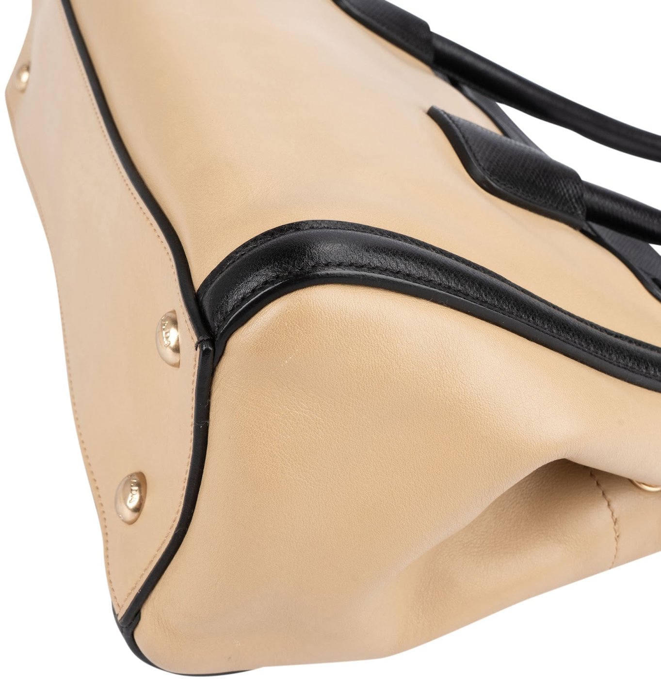 Prada Saffiano Bicolor Leather City Tote Handbag