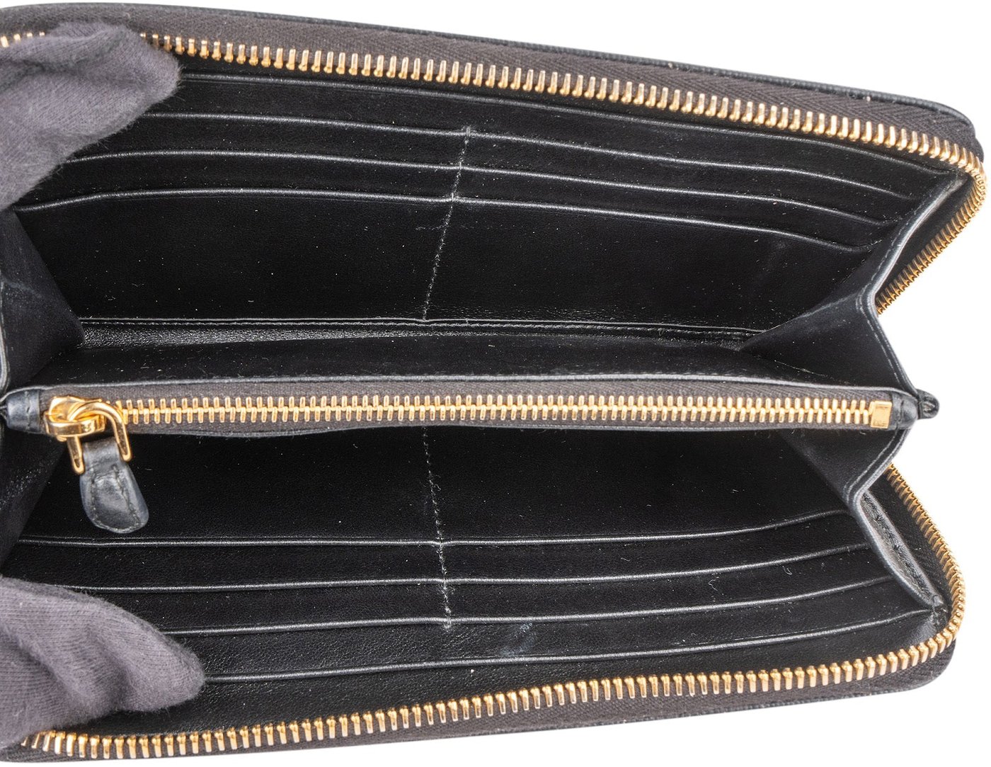 Prada Vitello Move Zip Around Wallet