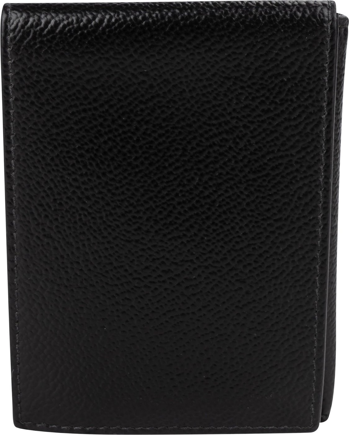 Prada Saffiano Corner Leather Small Vertical Bifold Wallet