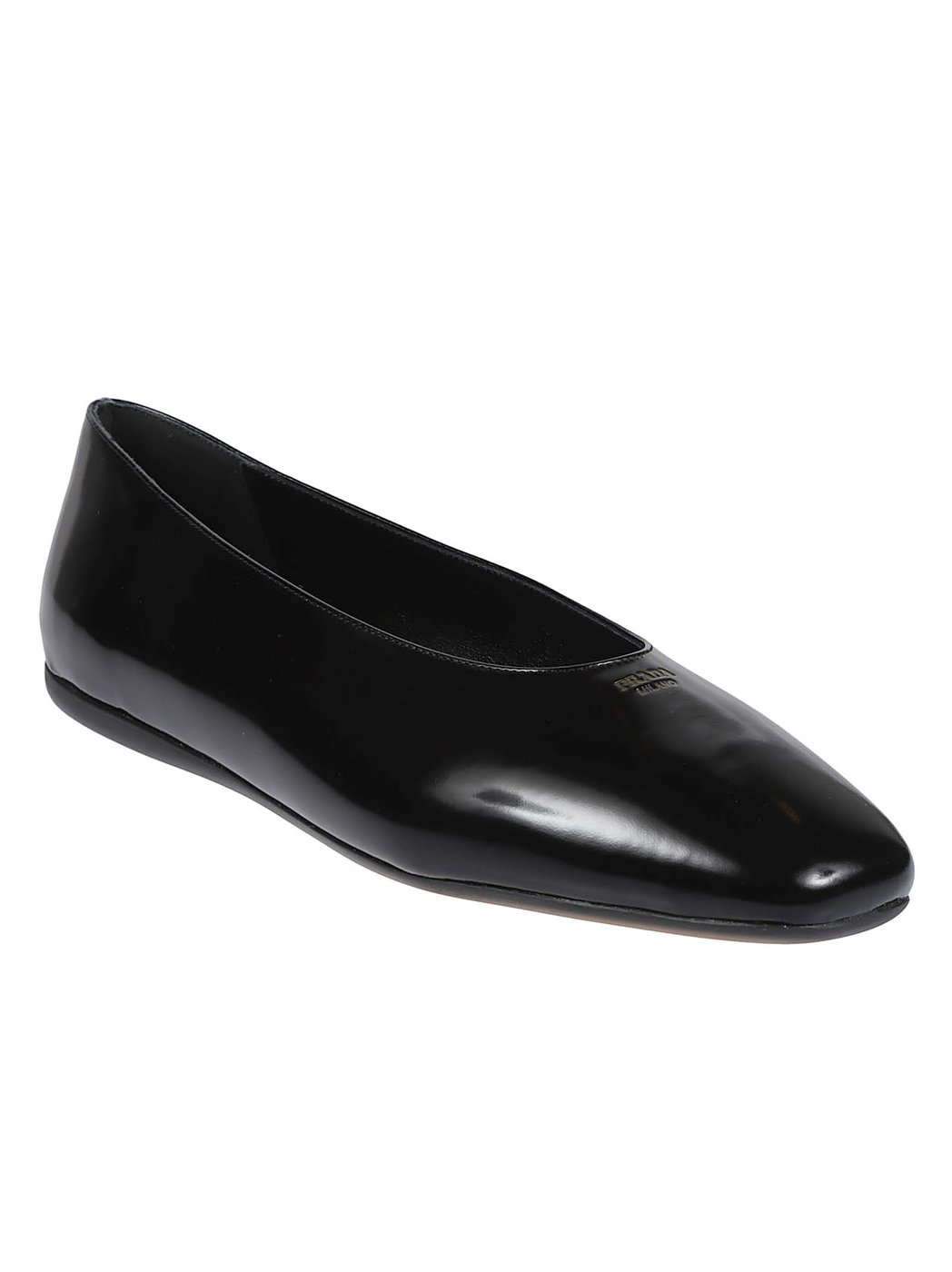 Spazzolato Pointed-Toe Glossy Flats