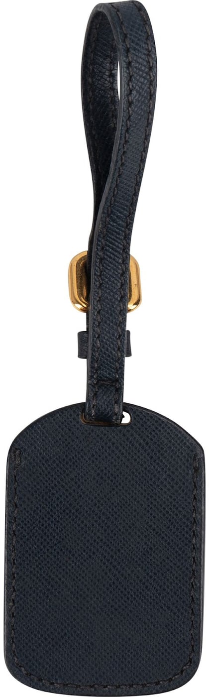 Prada Saffiano Leather Luggage Tag Bag Charm
