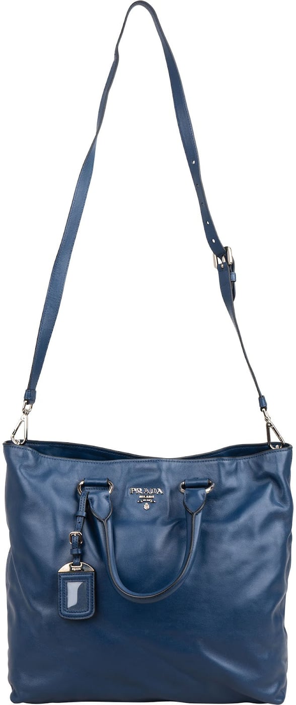 Prada Soft Calf Leather Tote Shoulder Bag