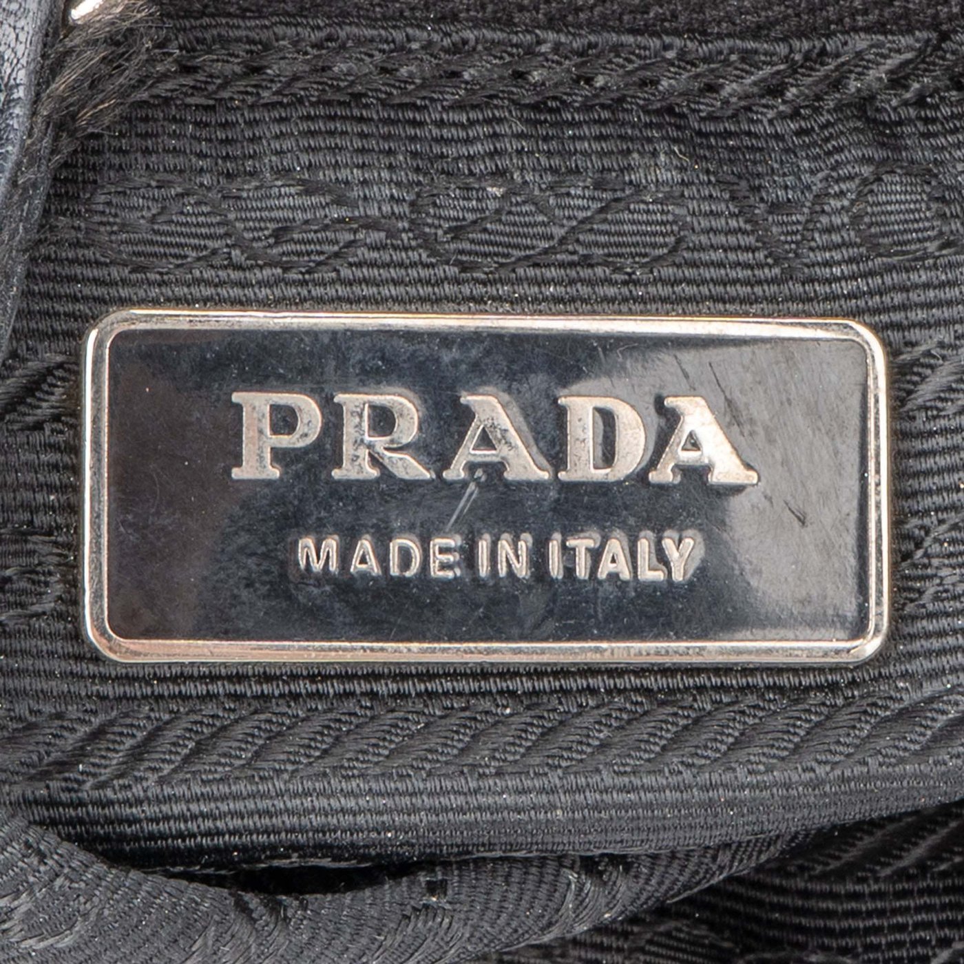 Prada Black Nylon Triangle Twin Pocket Shoulder Bag
