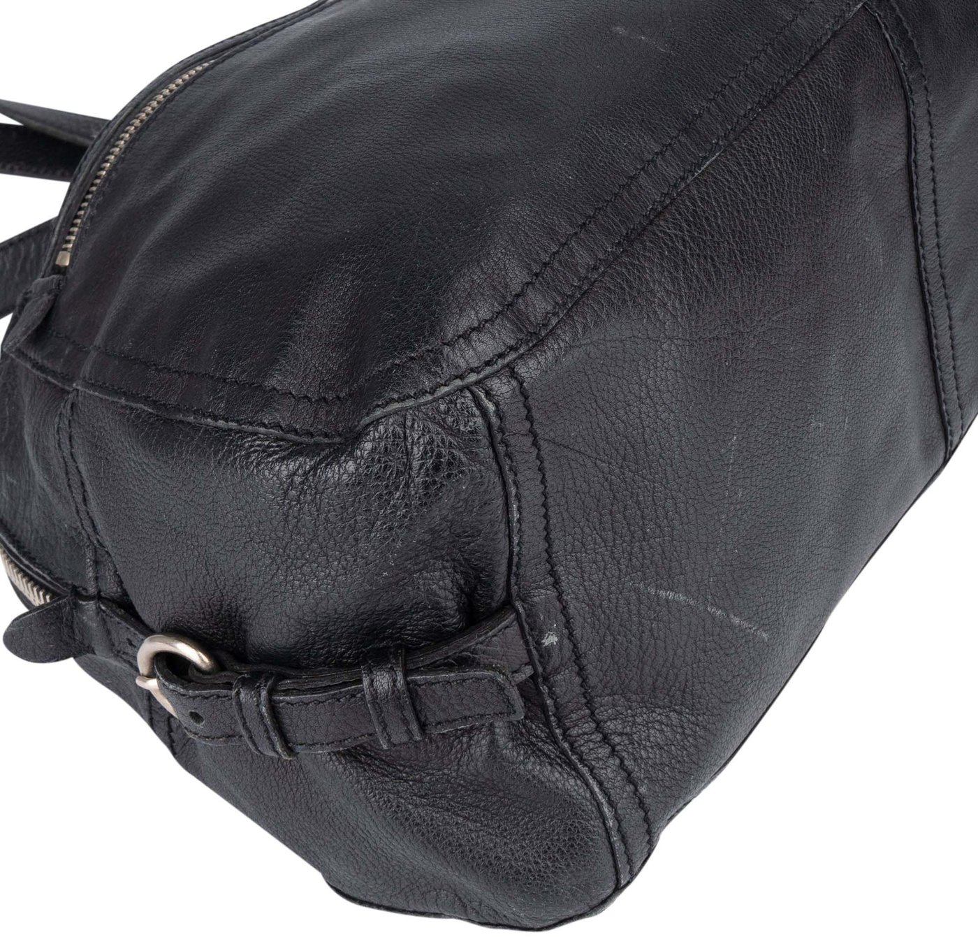 Prada Leather Twin Pocket Triangle Shoulder Bag