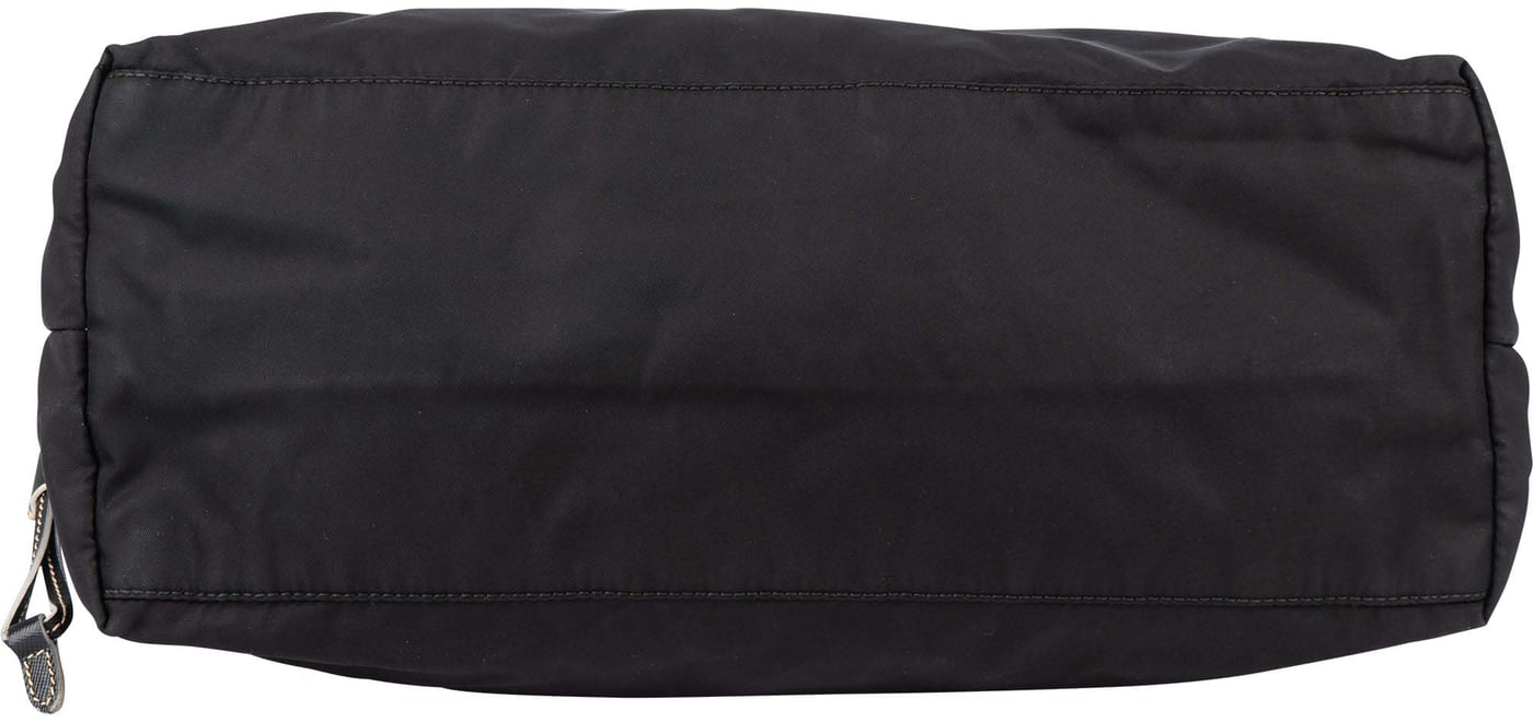 Prada Nylon Saffiano Leather Shopper Handbag