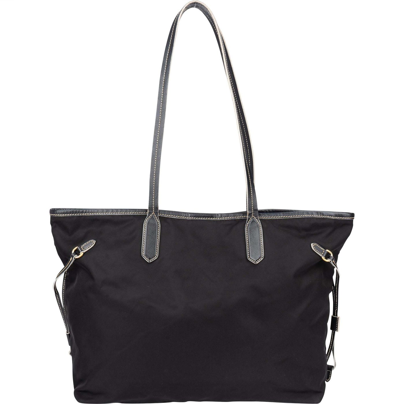 Prada Nylon Saffiano Leather Shopper Handbag