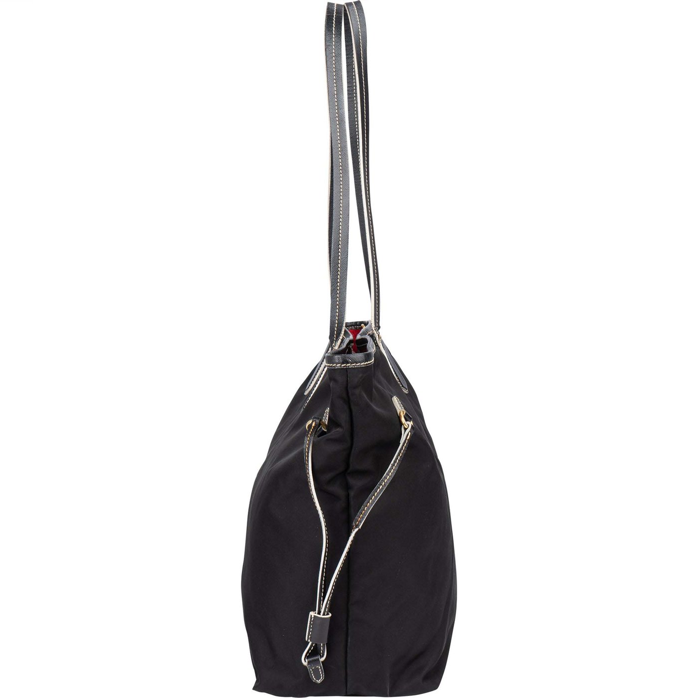 Prada Nylon Saffiano Leather Shopper Handbag