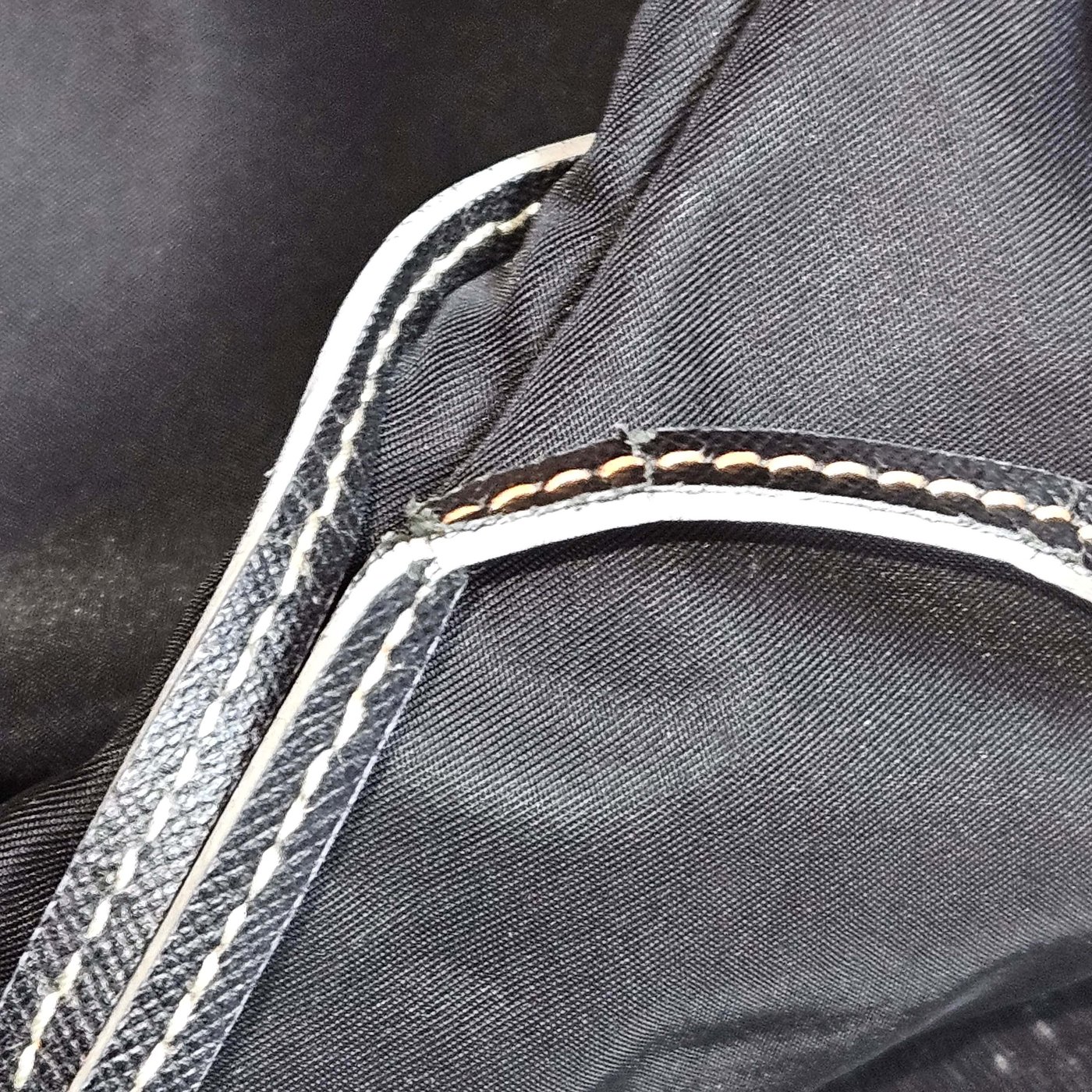 Prada Nylon Saffiano Leather Shopper Handbag