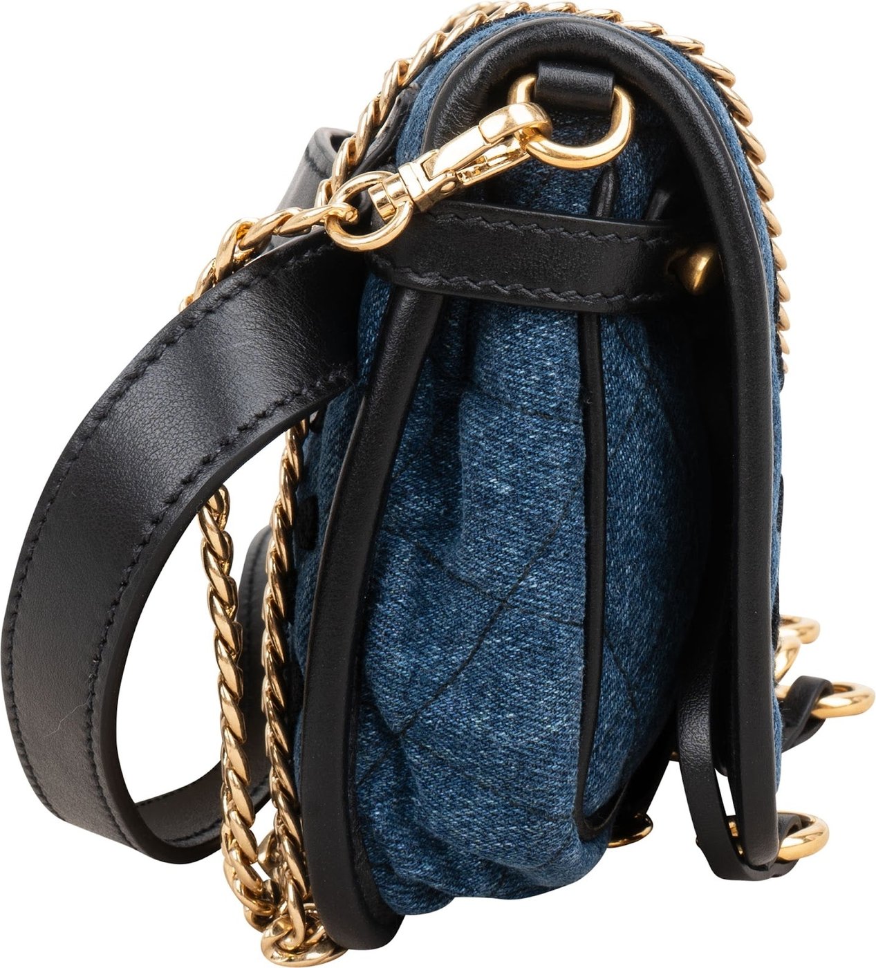 Prada Multicolor Embroidered Denim Cahier Belt Crossbody Bag