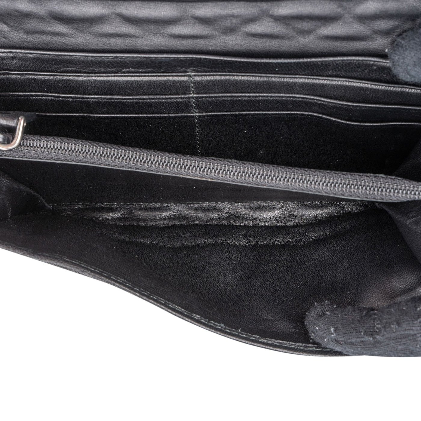 Prada Black Quilted Tessuto Triangle Wallet