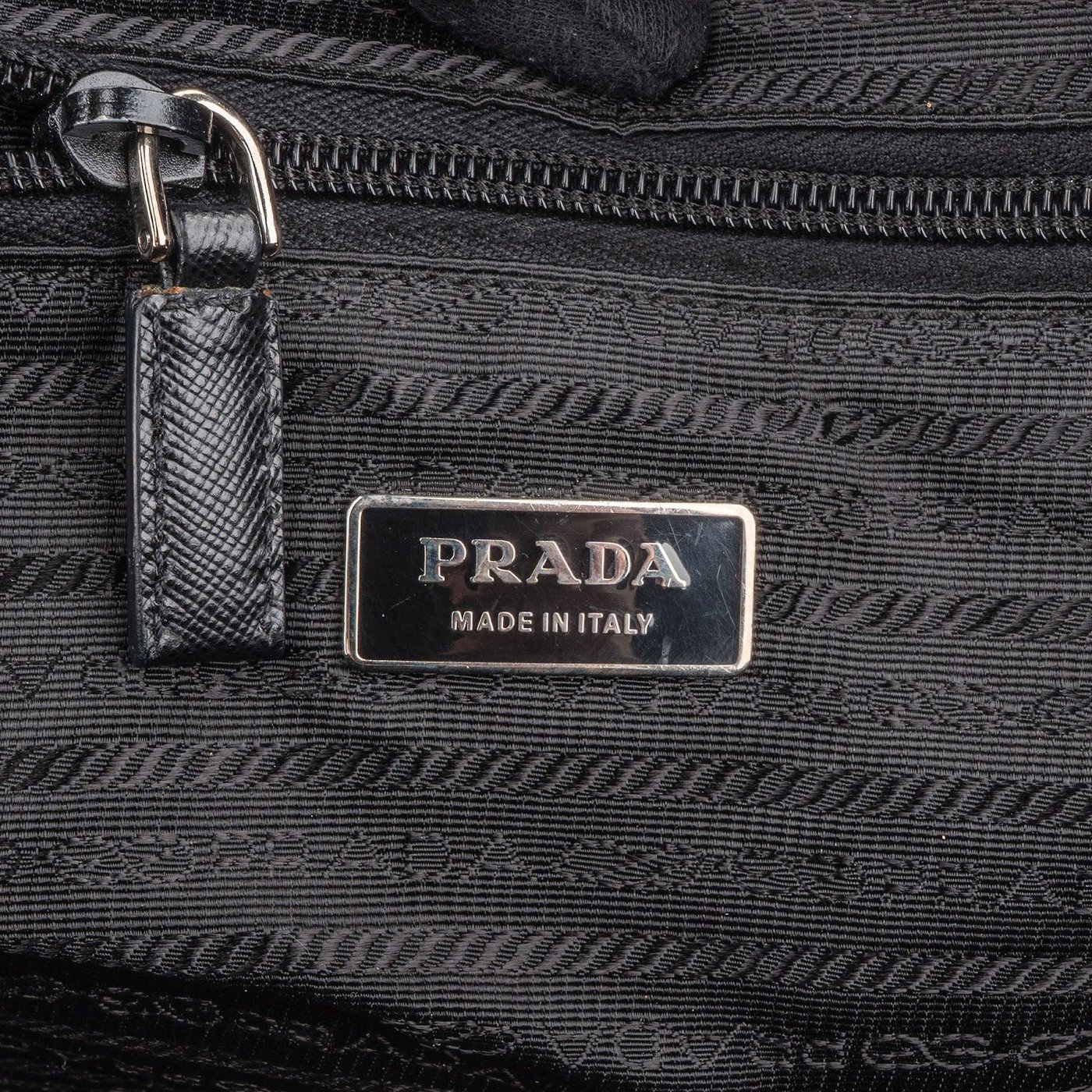 Prada Tessuto Nylon Saffiano Leather Duffle 50 Travel Bag