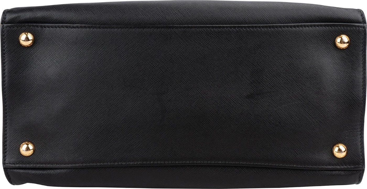 Prada Black Saffiano Leather Galleria Tote Handbag