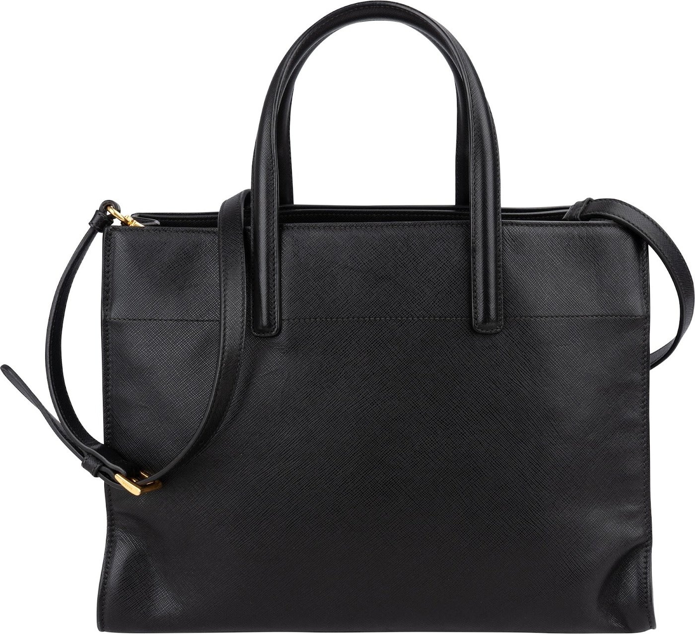 Prada Black Saffiano Leather Galleria Tote Handbag