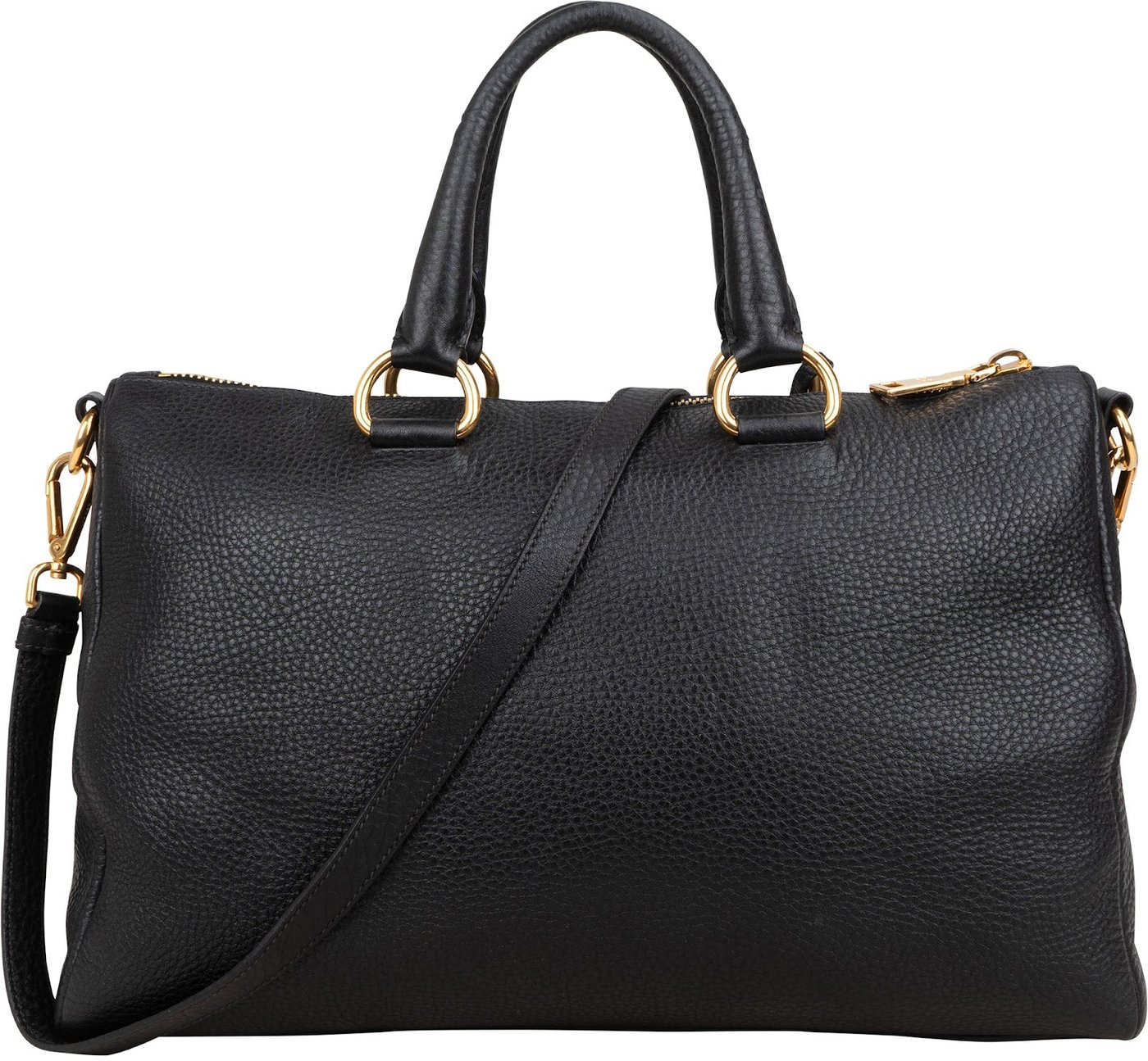 Prada Vitello Daino Leather Bauletto Handbag