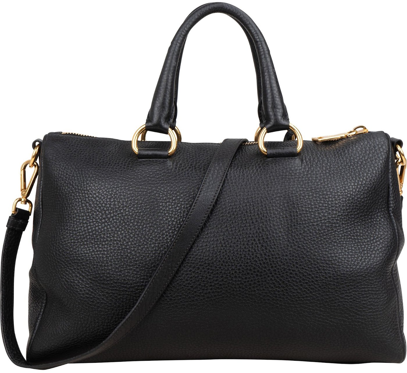 Prada Vitello Daino Leather Bauletto Handbag