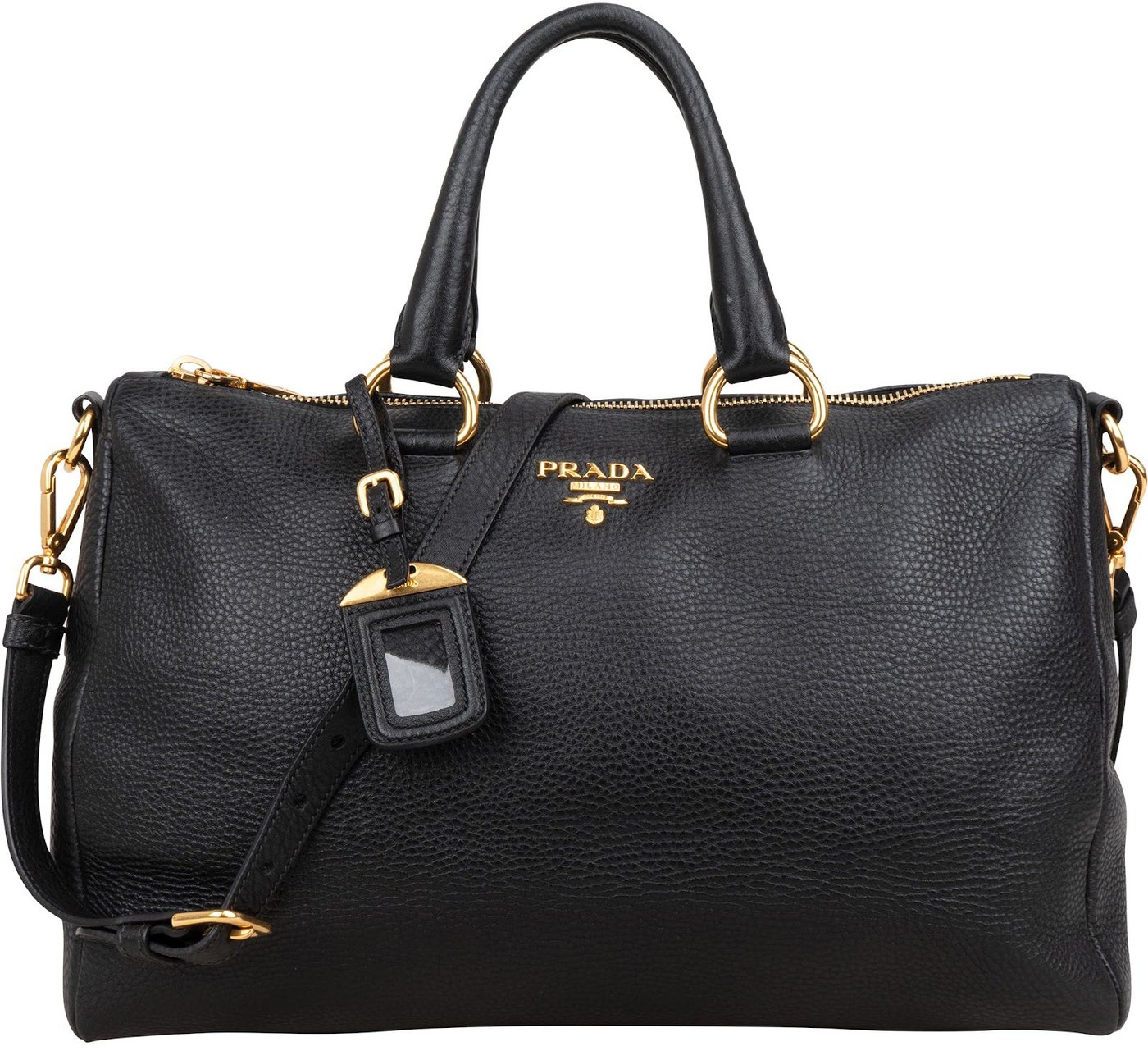 Prada Vitello Daino Leather Bauletto Handbag