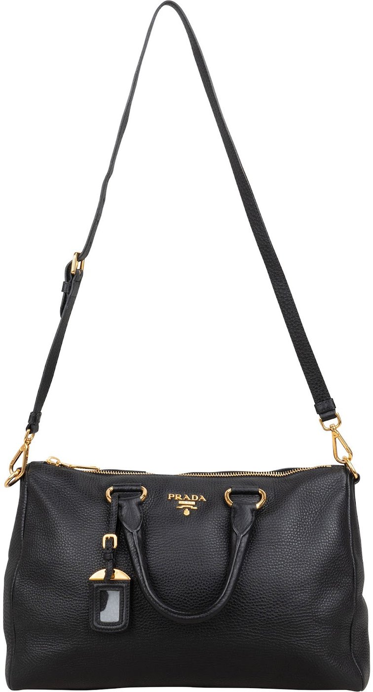 Prada Vitello Daino Leather Bauletto Handbag