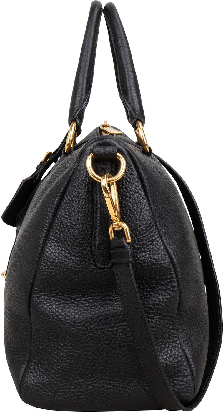 Prada Vitello Daino Leather Bauletto Handbag