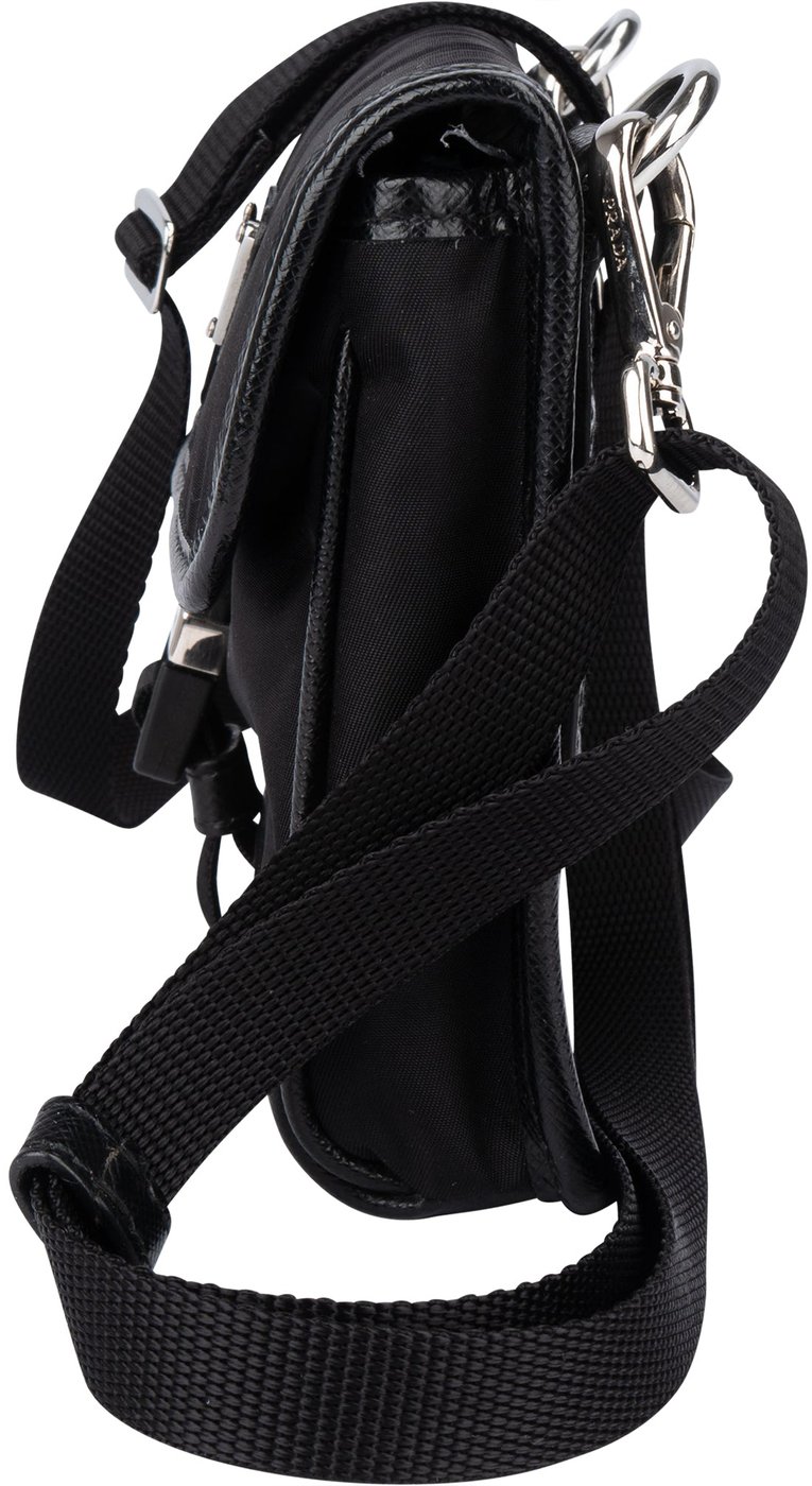 Prada Nylon Triangle Mini Crossbody Side Bag