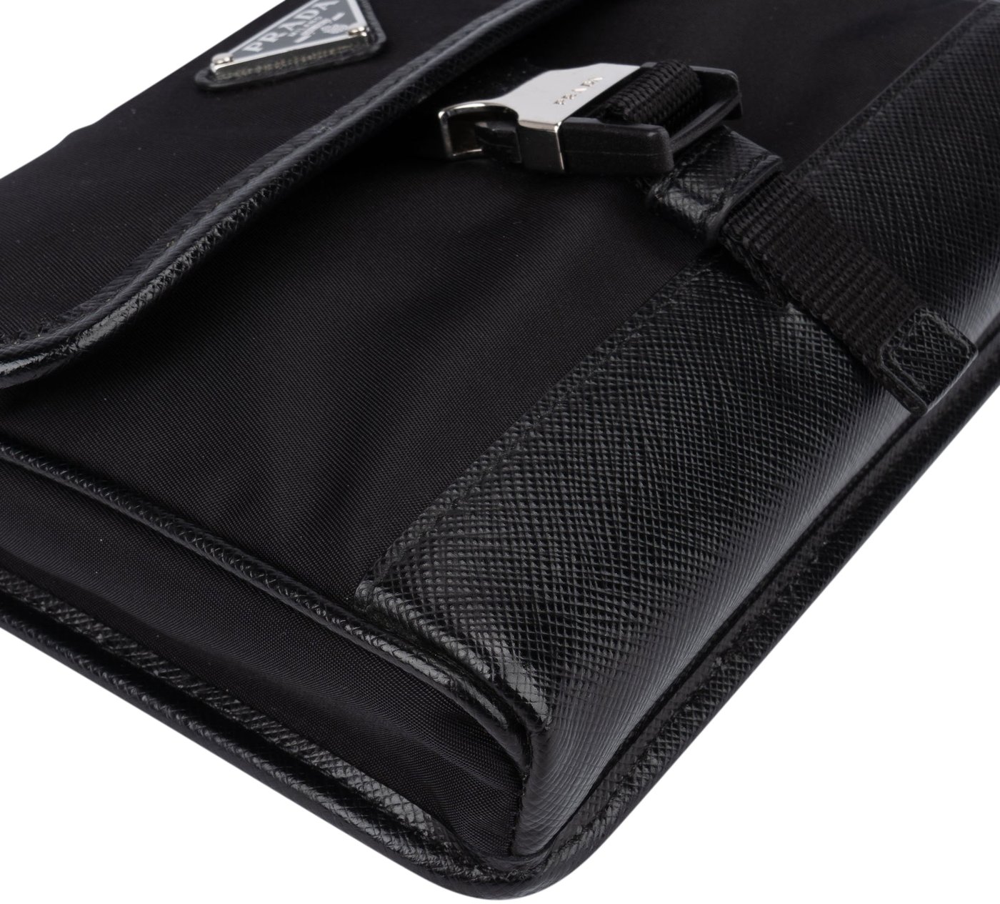 Prada Nylon Triangle Mini Crossbody Side Bag