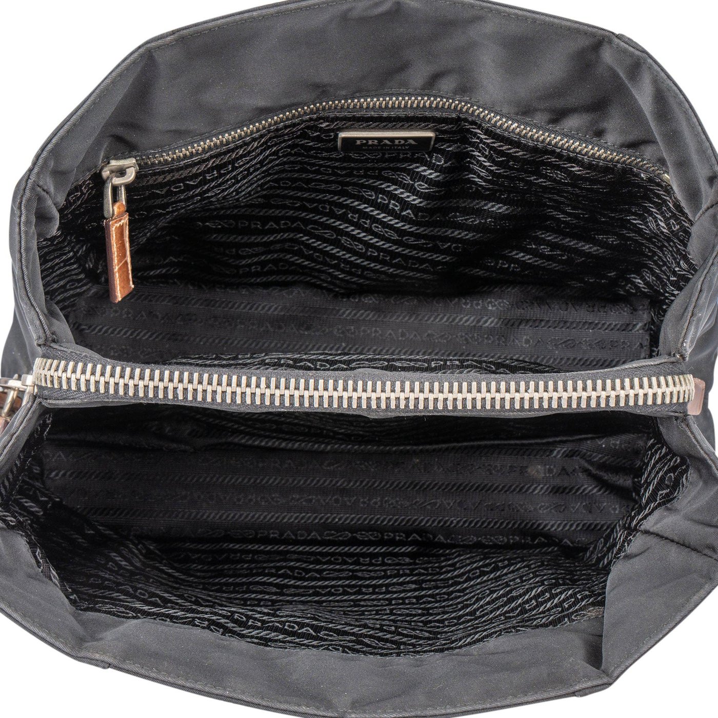 Prada Nylon Croco Optic Triangle Handbag