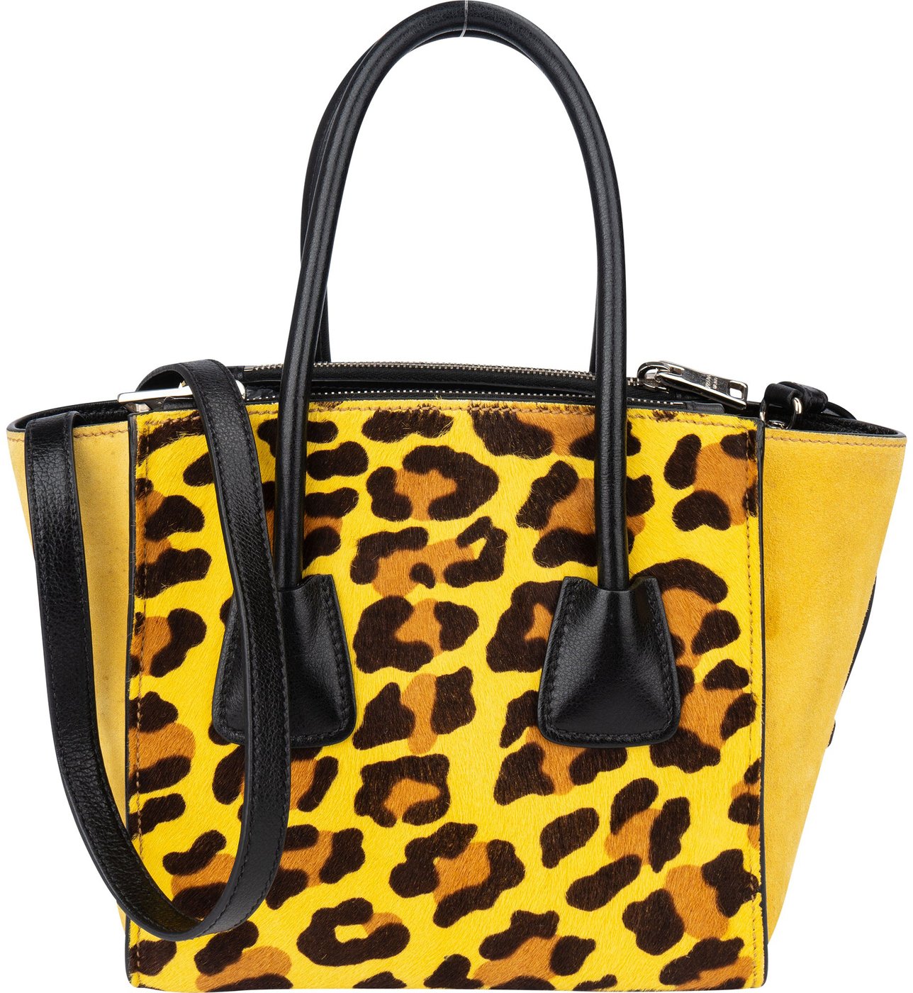 Prada Leopard Print Satchel Handbag