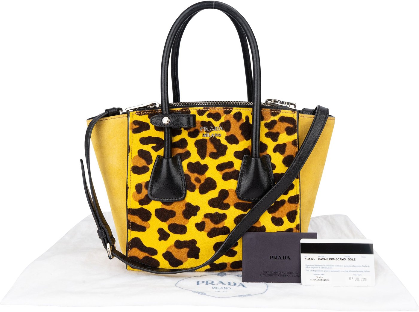 Prada Leopard Print Satchel Handbag