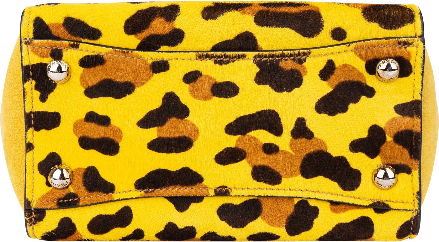 Prada Leopard Print Satchel Handbag