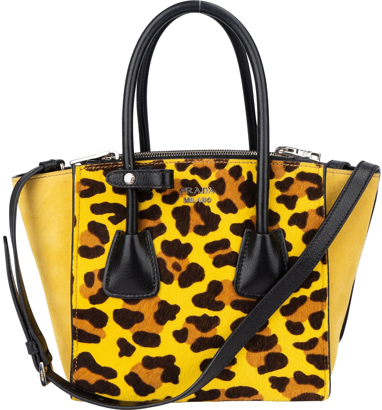 Prada Leopard Print Satchel Handbag