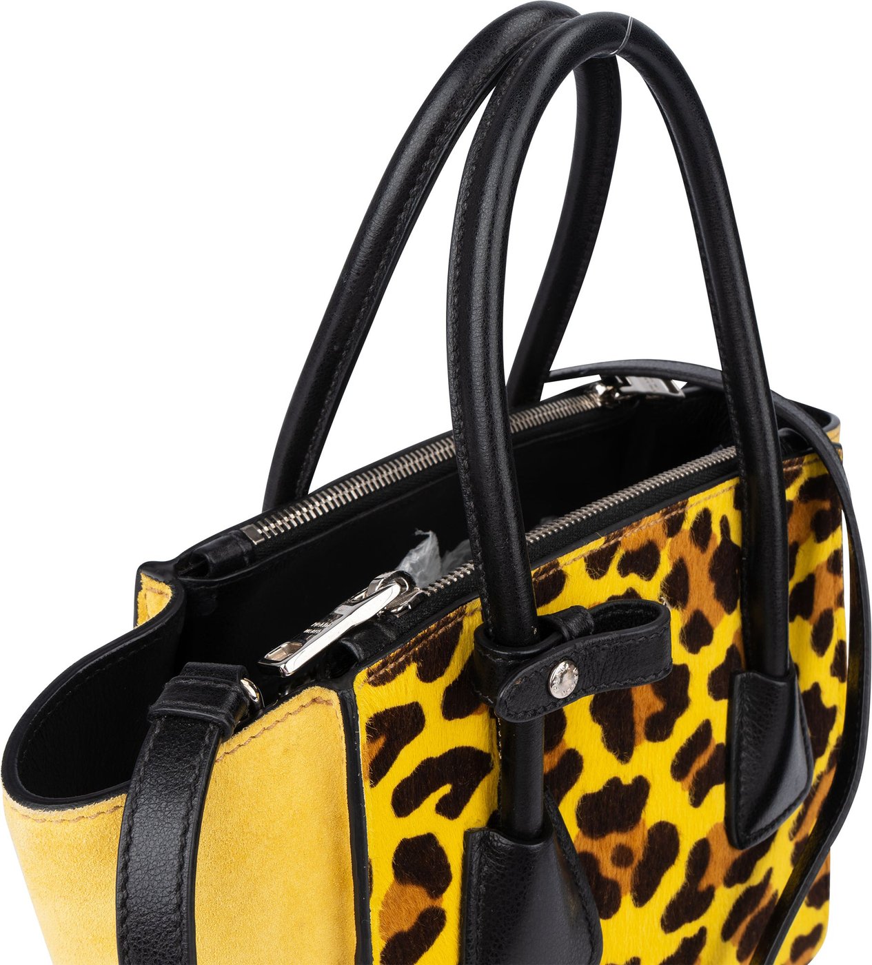 Prada Leopard Print Satchel Handbag