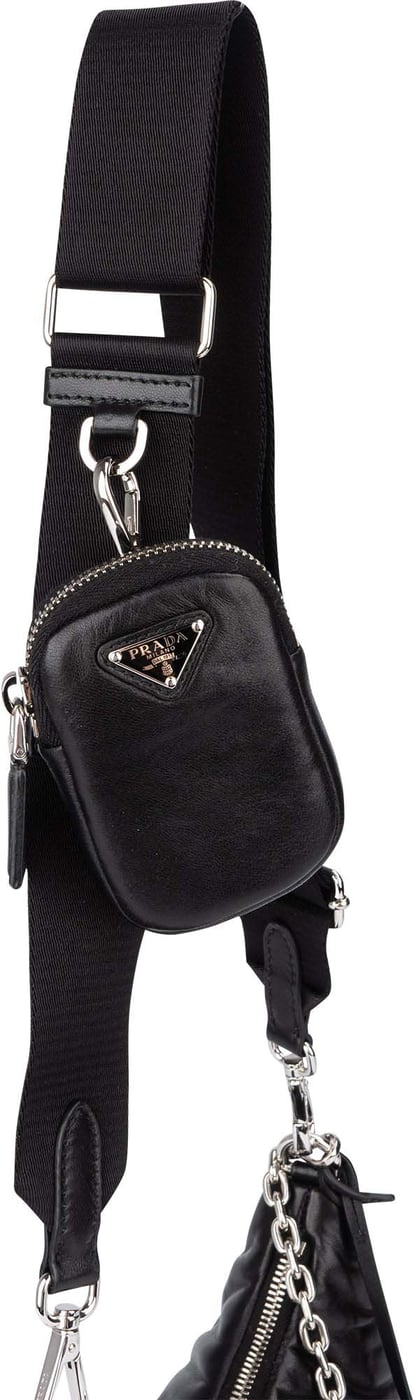 Prada Soft Leather Triangle Re-Edition Crossbody Bag