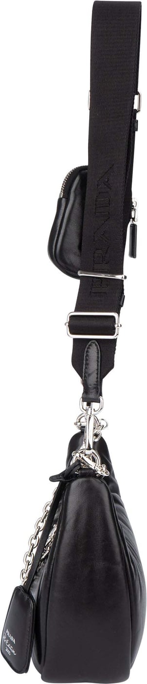 Prada Soft Leather Triangle Re-Edition Crossbody Bag