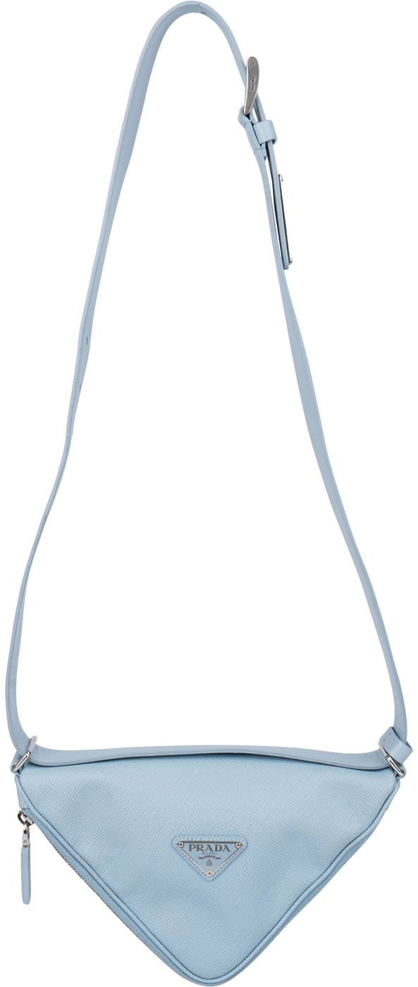 Prada Blue Saffiano Leather Triangle 3 in 1 Crossbody Bag
