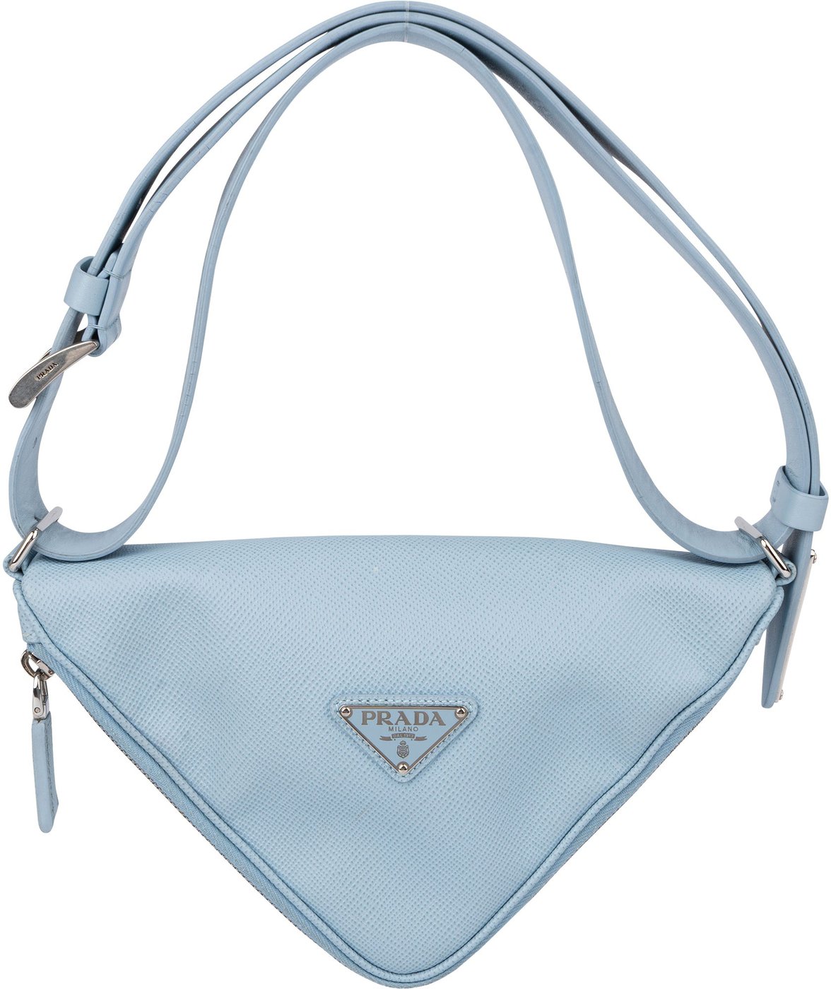 Prada Blue Saffiano Leather Triangle 3 in 1 Crossbody Bag