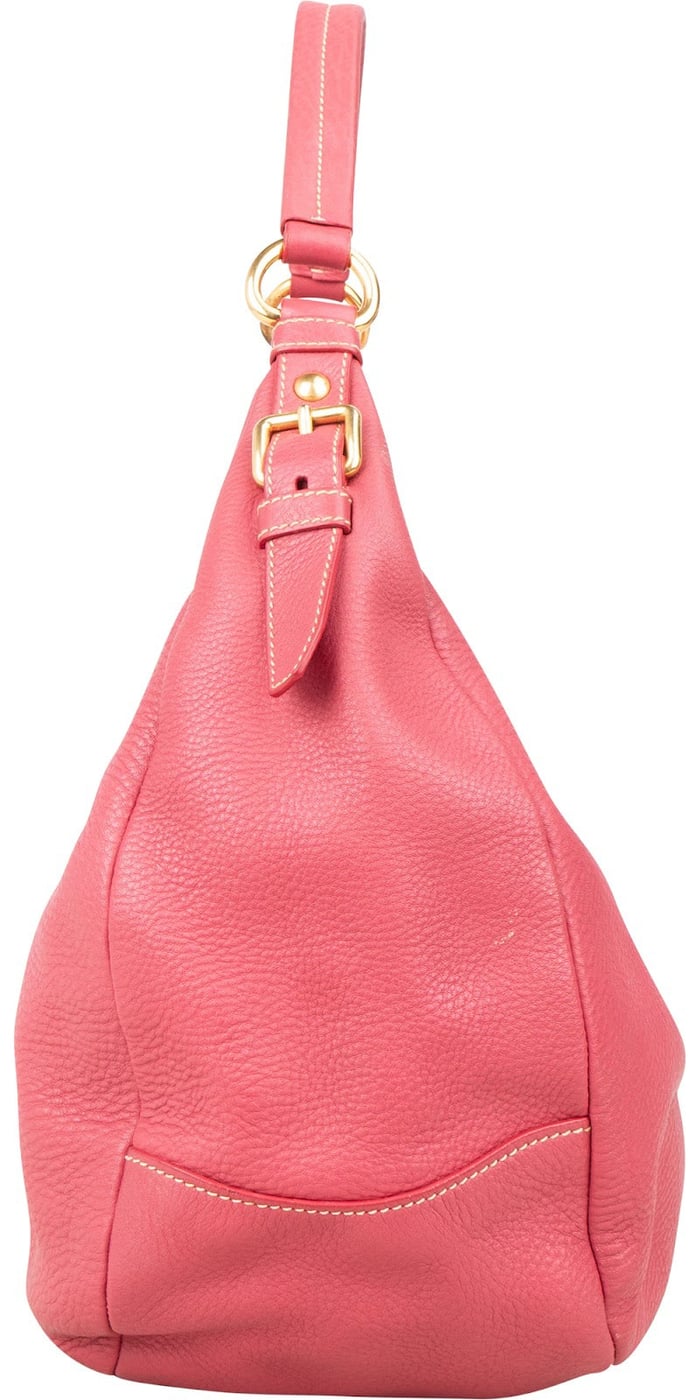 Prada Pink Vitello Daino Leather Hobo Shoulder Bag