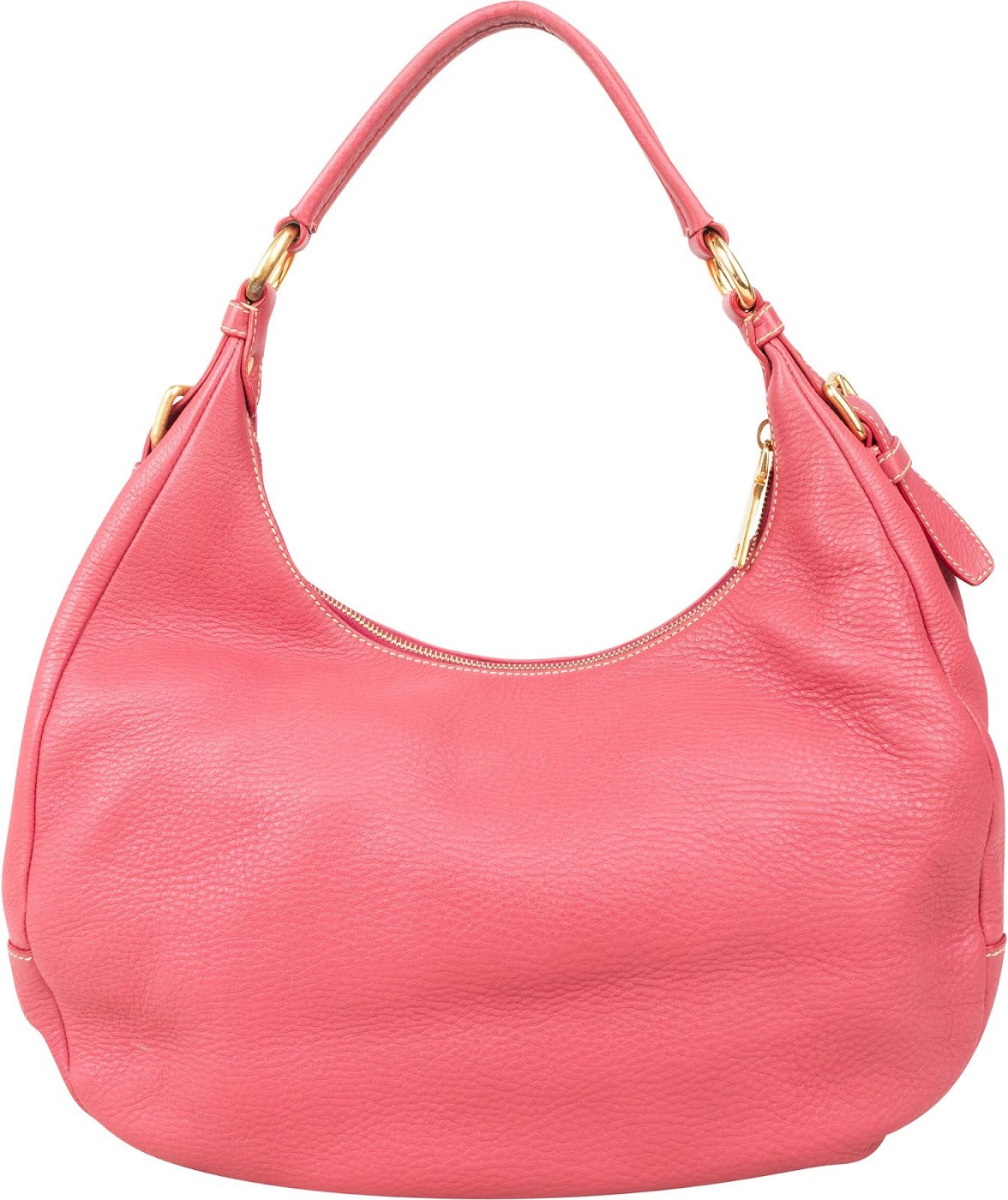 Prada Pink Vitello Daino Leather Hobo Shoulder Bag