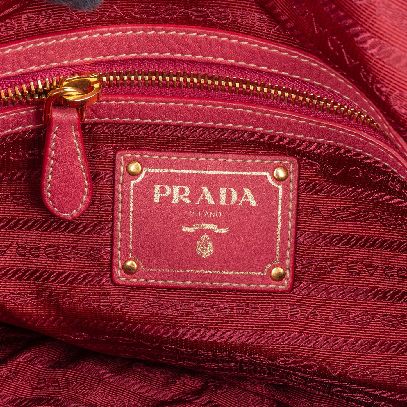 Prada Pink Vitello Daino Leather Hobo Shoulder Bag
