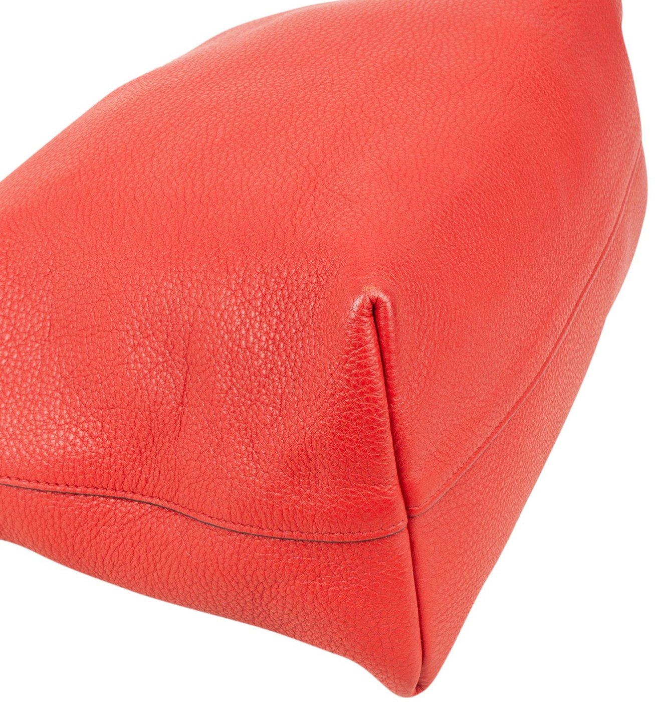 Prada Red Vitello Daino Leather Tote Handbag