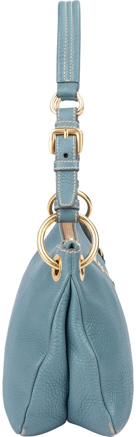 Prada Blue Leather Cleo Shoulder Bag