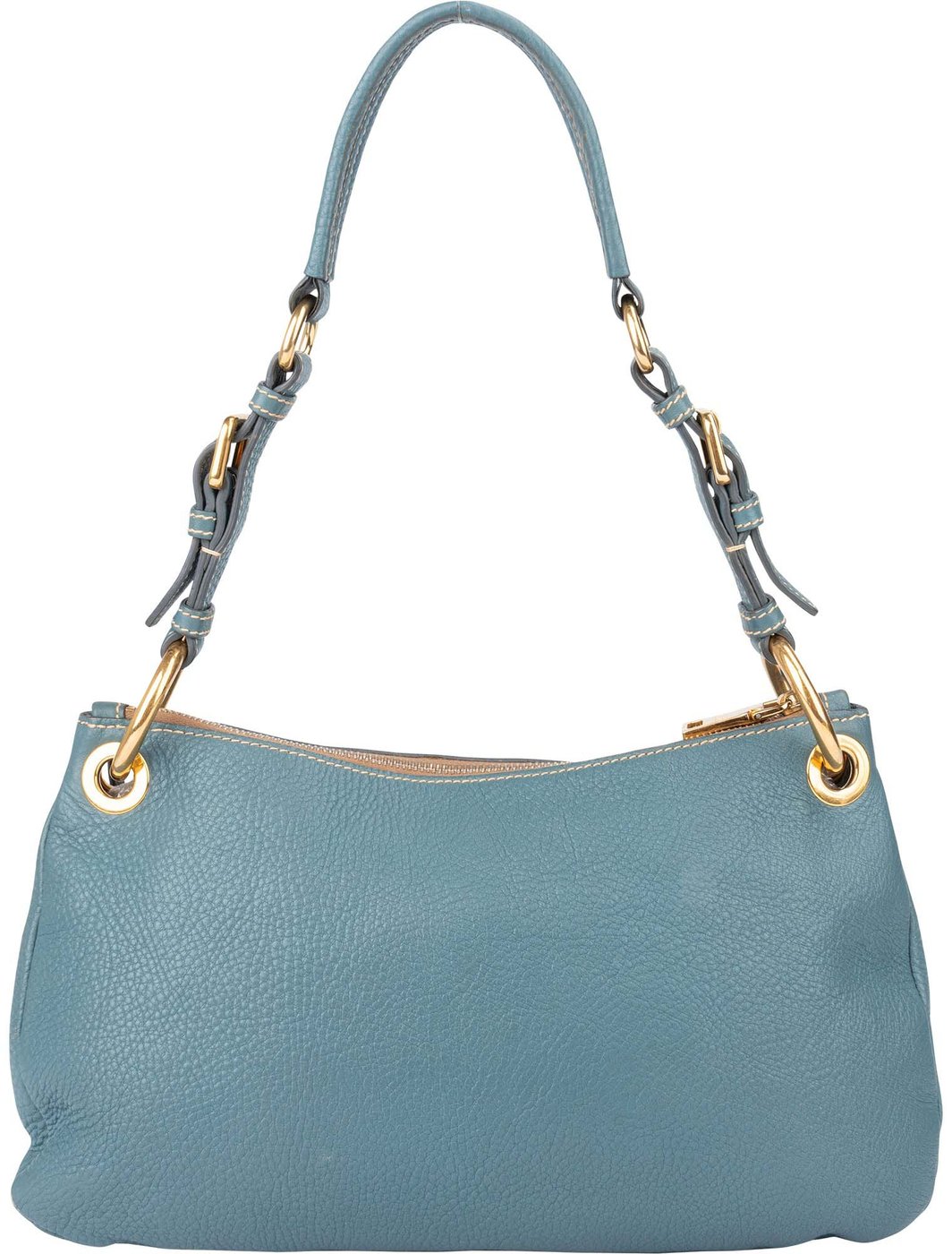 Prada Blue Leather Cleo Shoulder Bag