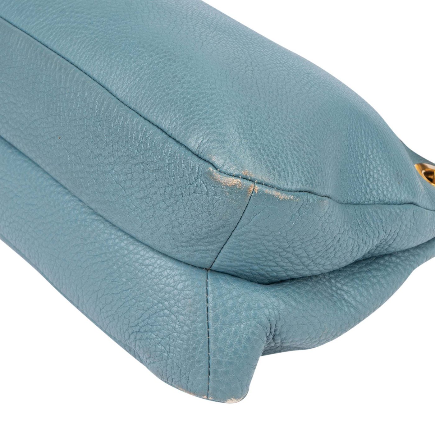 Prada Blue Leather Cleo Shoulder Bag